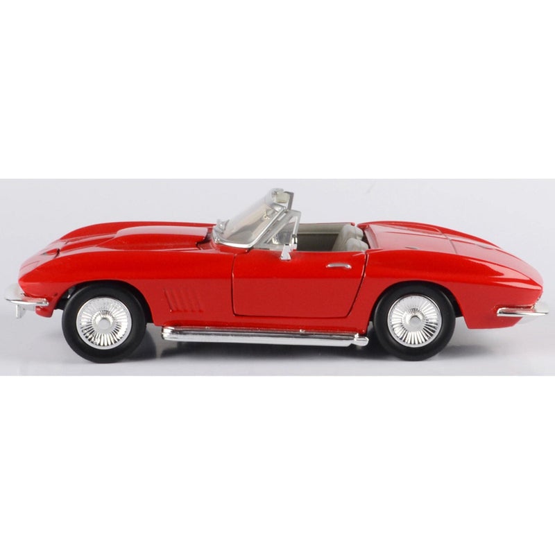 Motor Max 1967 Chevy Corvette, Red - Motormax 73224 - 1/24 Scale Diecast Model Toy Car - Image 2